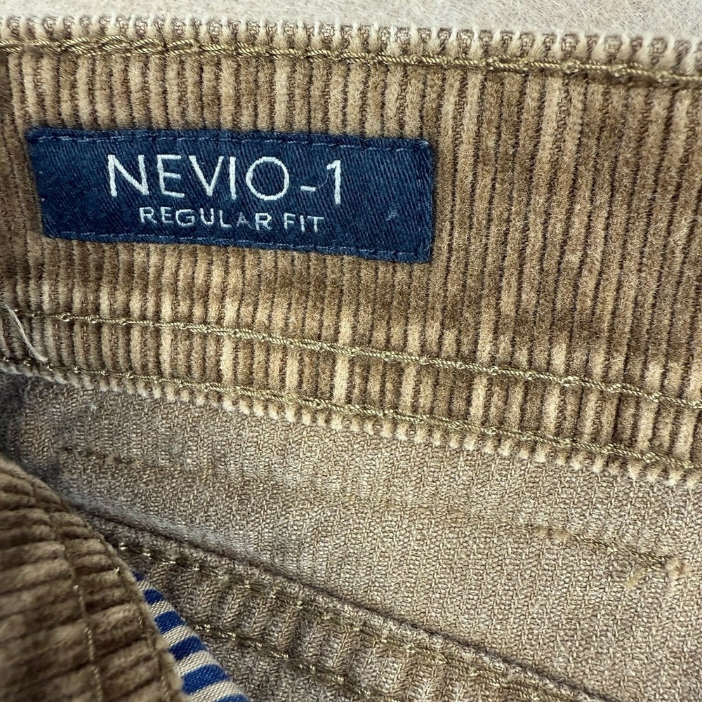 Atelier‎ Gardeur Corduroy Pants Men's 35/34 Brown Nevio-1 Regular Fit Mid Rise - Picture 4 of 14